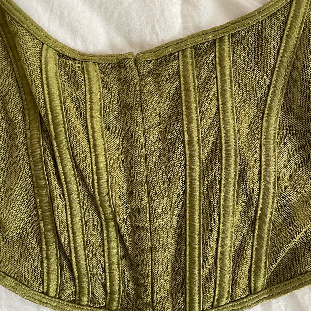 Green Corset Top SOLD - Picture 3 of 6